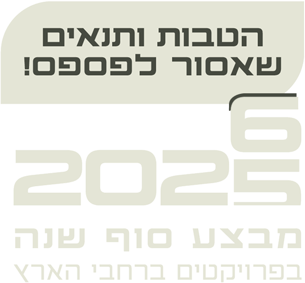 הטבות ותנאים שאסור לפספס מבצע סוף שנה 2025 בפרויקטים ברחבי הארץ